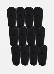 KMOWO Bamboo No Show Socks 12-Pack-Pure Black