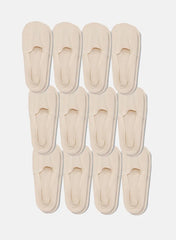 KMOWO Bamboo No Show Socks 12-Pack-Almond Beige