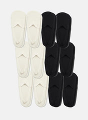 KMOWO Bamboo No Show Socks 12-Pack-Lvory White and Pure Black