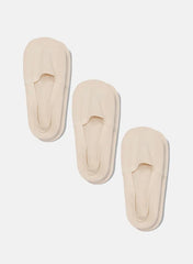 KMOWO Bamboo No Show Socks 3-Pack-Almond Beige