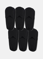 KMOWO Bamboo No Show Socks 6-Pack-Pure Black