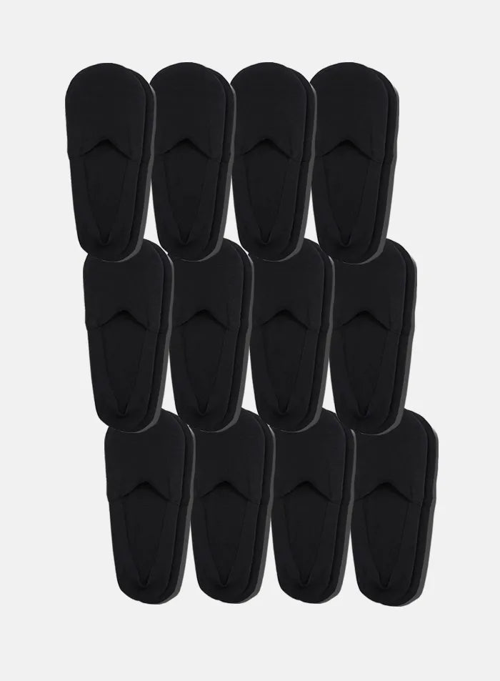 KMOWO Bamboo  No Show Socks 12-Pack-Pure Black